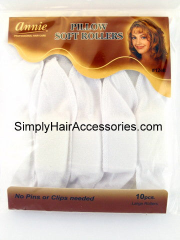 Annie Pillow Rollers - Soft - White - Large - 10 pcs product image