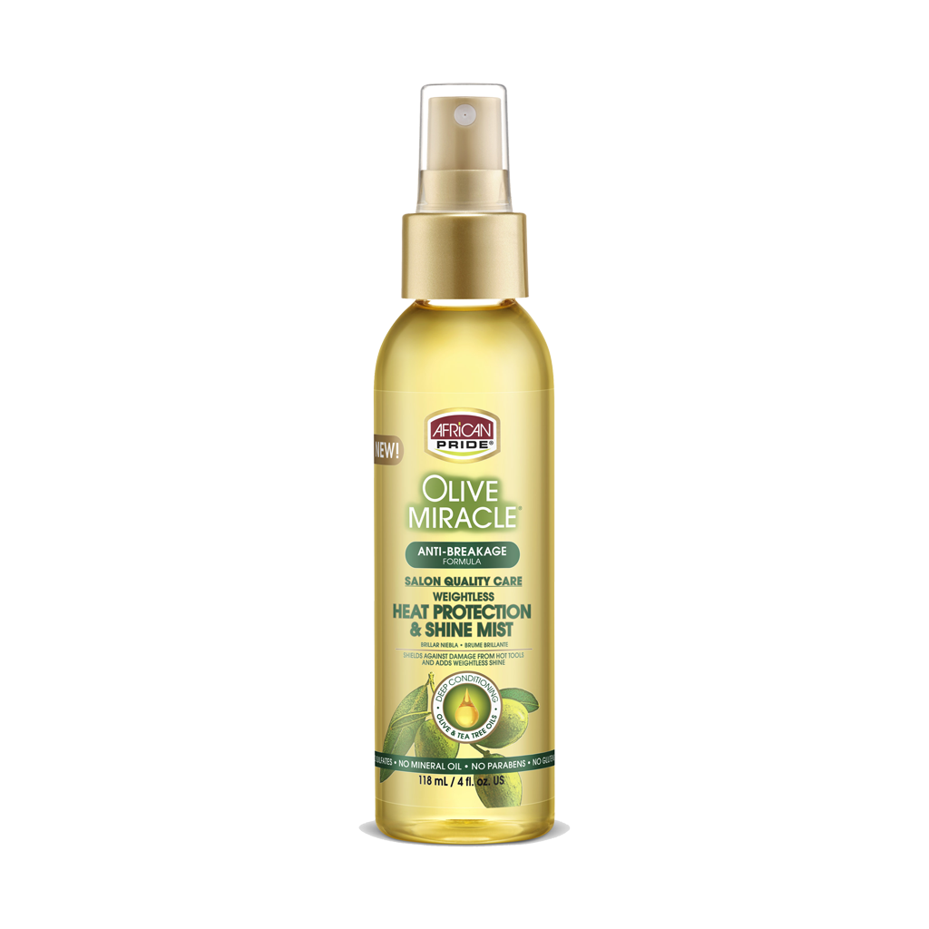 African Pride Olive Miracle Heat Protection & Shine Mist – 4 oz