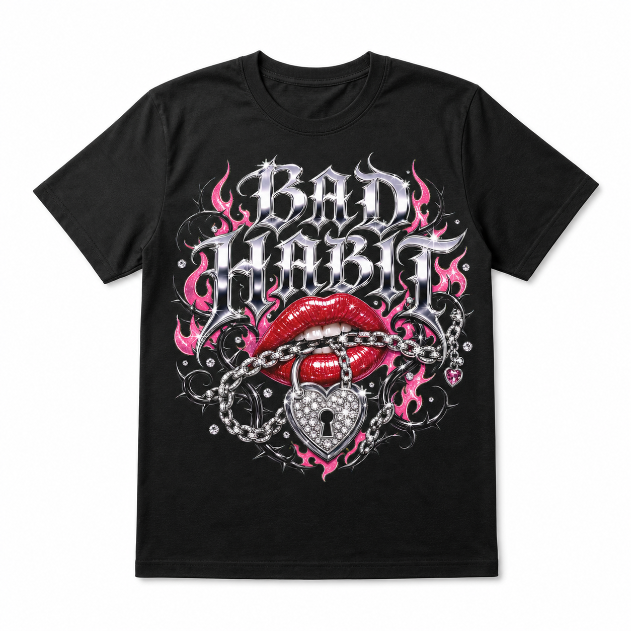Bad Habit Lips & Lock Tee