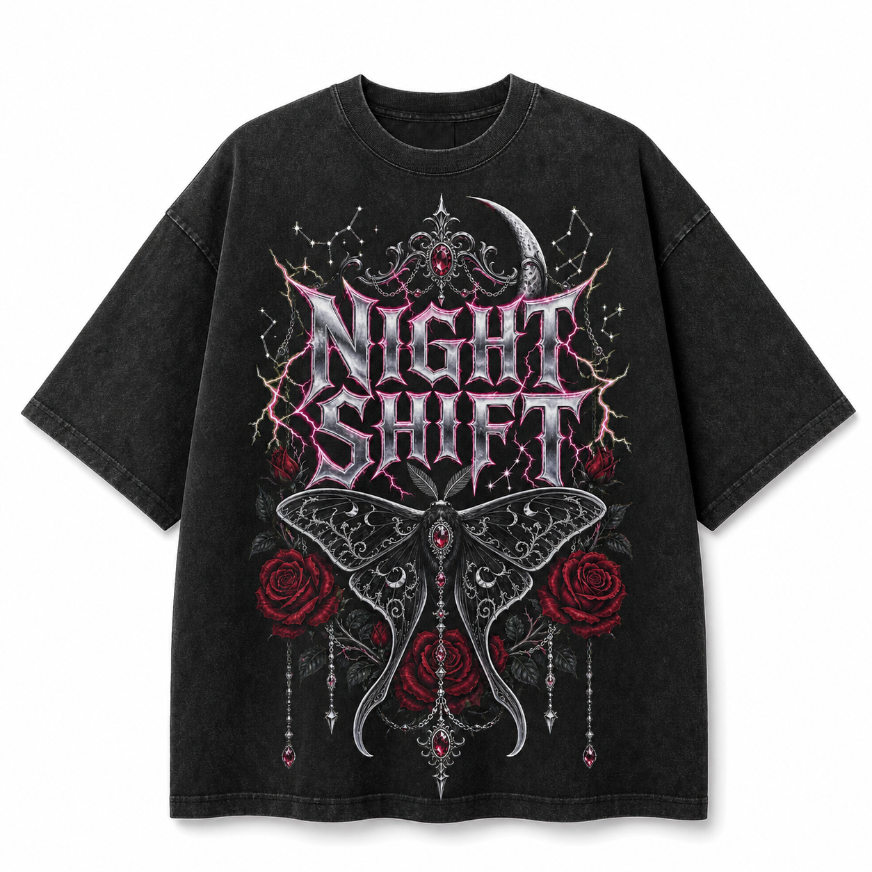 Night Shift Luna Moth Tee