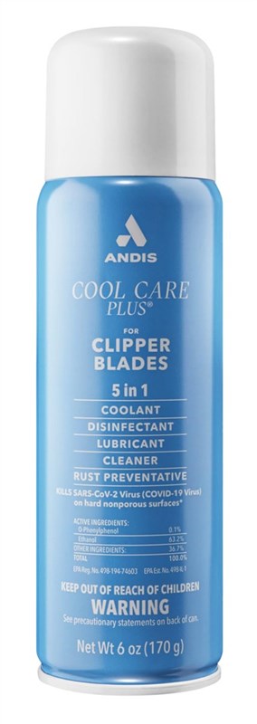 Andis Cool Care Plus 5-in-1 Clipper Spray 6 oz can on white background