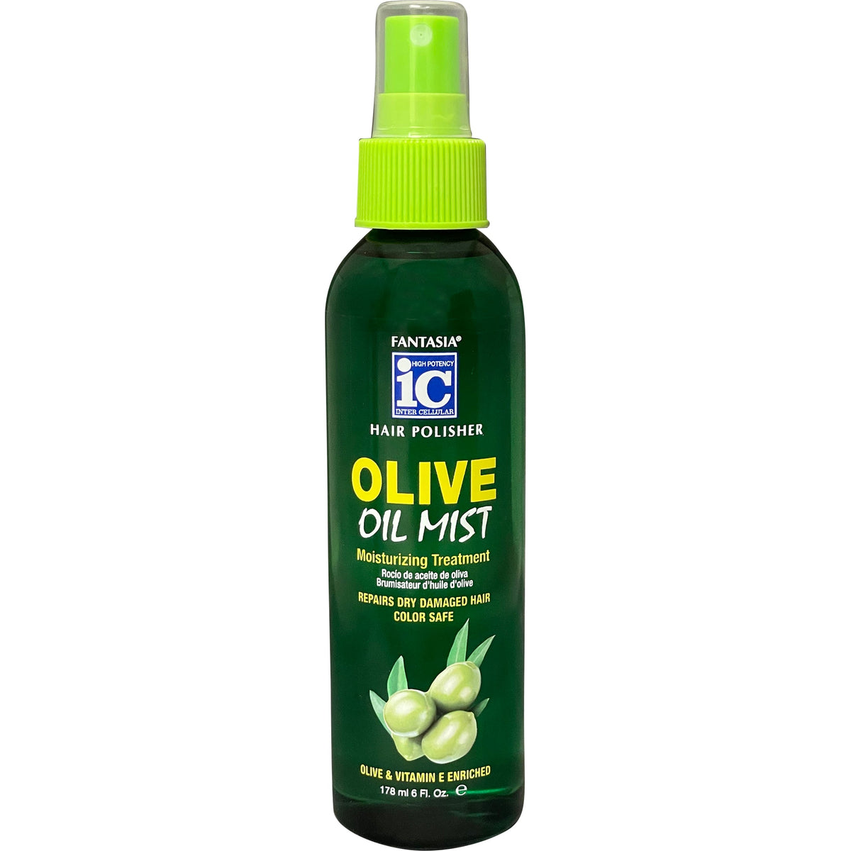 Fantasia IC Olive Oil Mist Moisturizing Treatment 6 oz can on white background
