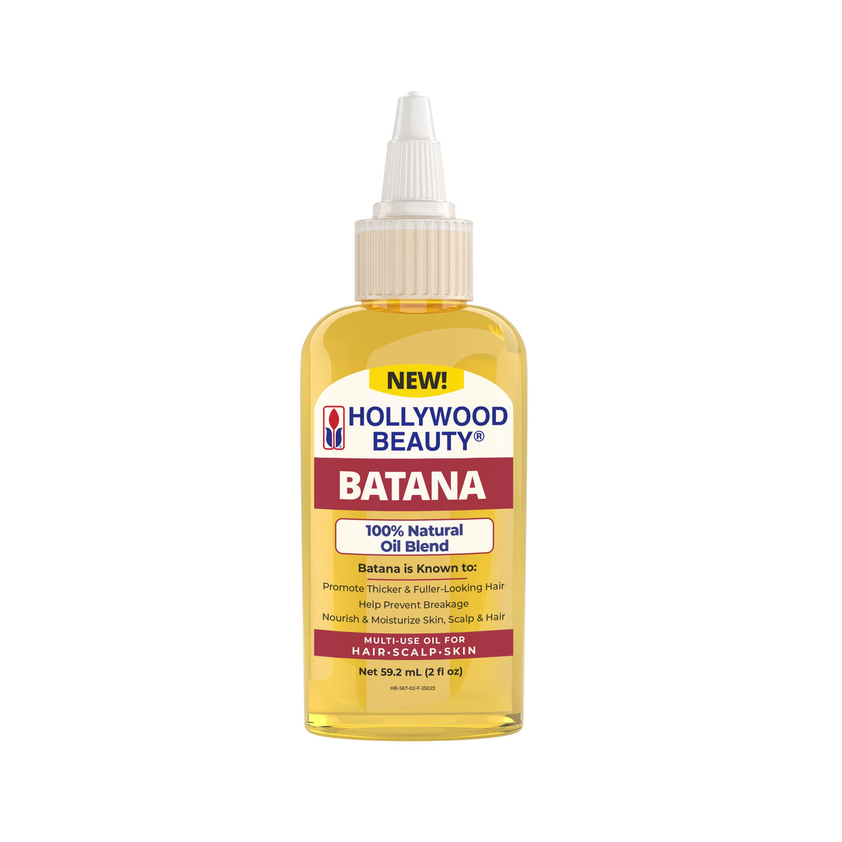 Hollywood Beauty Batana Natural Oil Blend – 2 oz bottle on white background