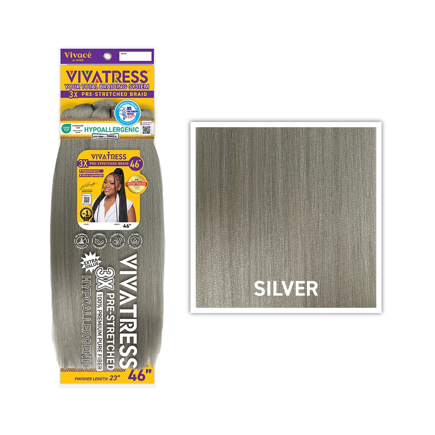 VIVATRESS 3X Pre-Stretched Braiding Hair 46"
