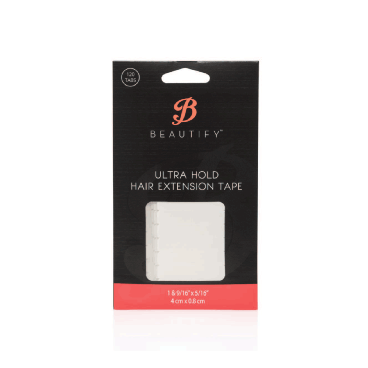 Beautify Ultra Hold Hair Extension Tape Tabs 120-count bag on white background