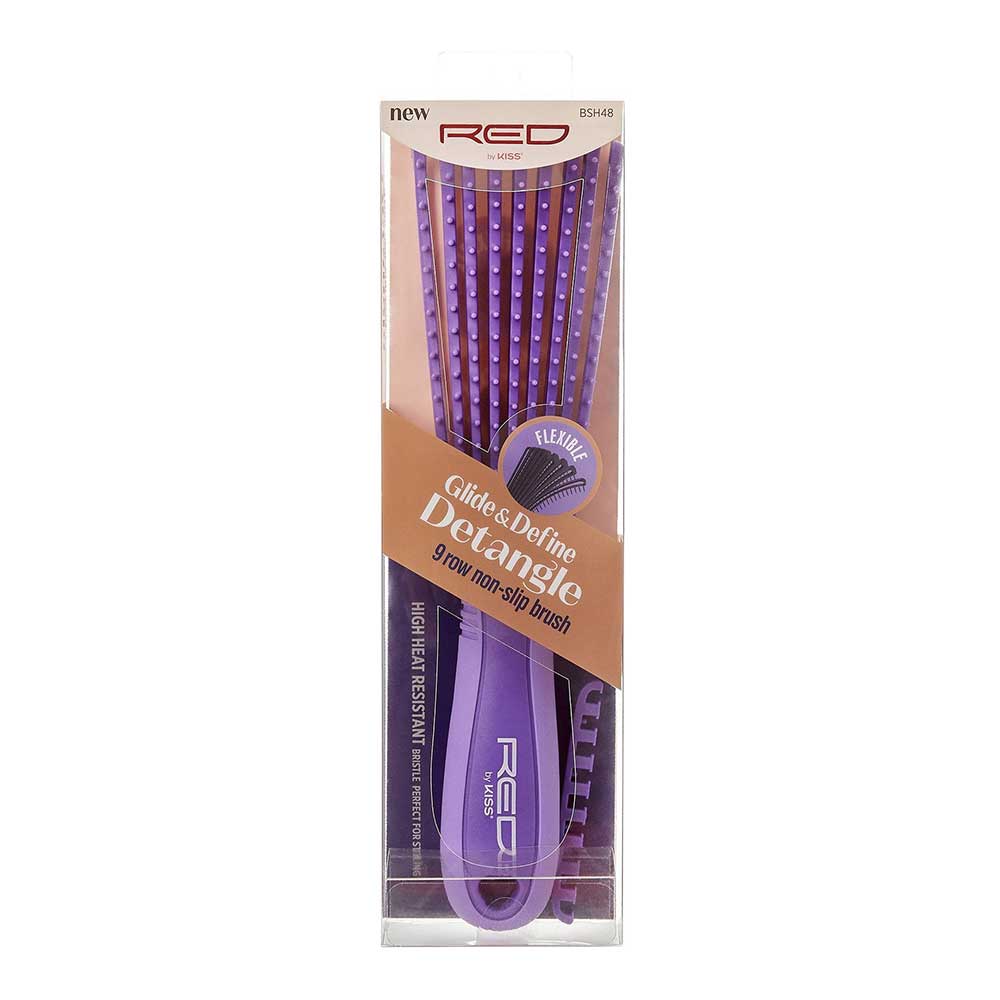 RED by KISS Glide & Define Detangling Brush – 7 Row – Purple product image