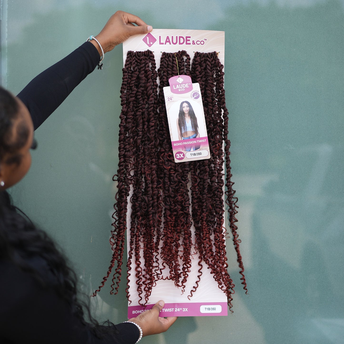 Laude Boho Style Passion Twists for Crocheting Hair, Easy to Use! [30 Strands in a Pack]