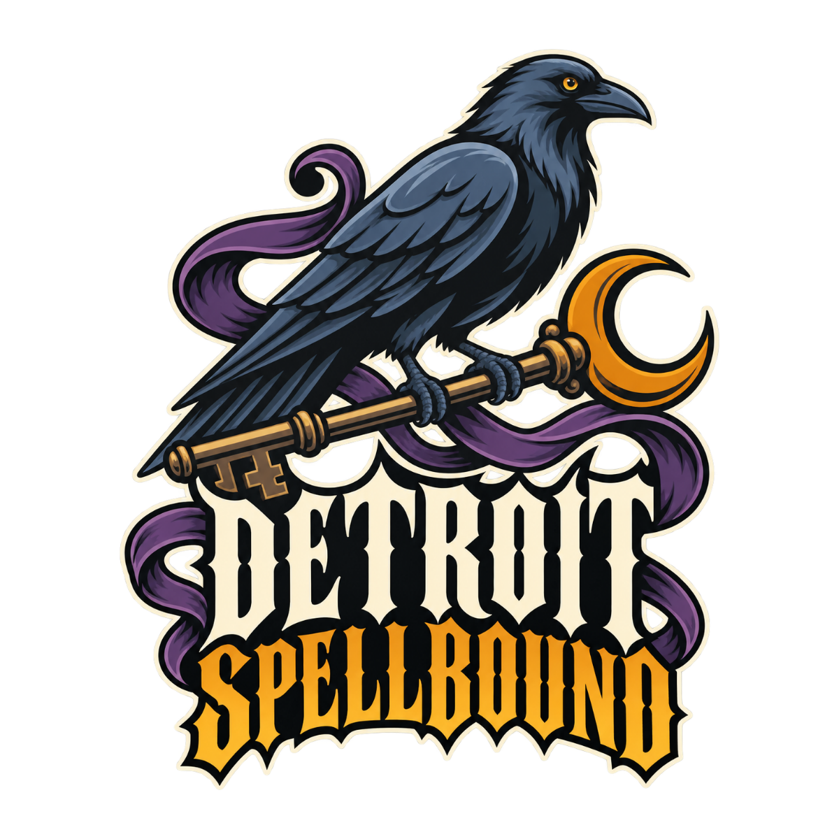 Detroit Spellbound physical DTF transfer artwork preview; shirt not included