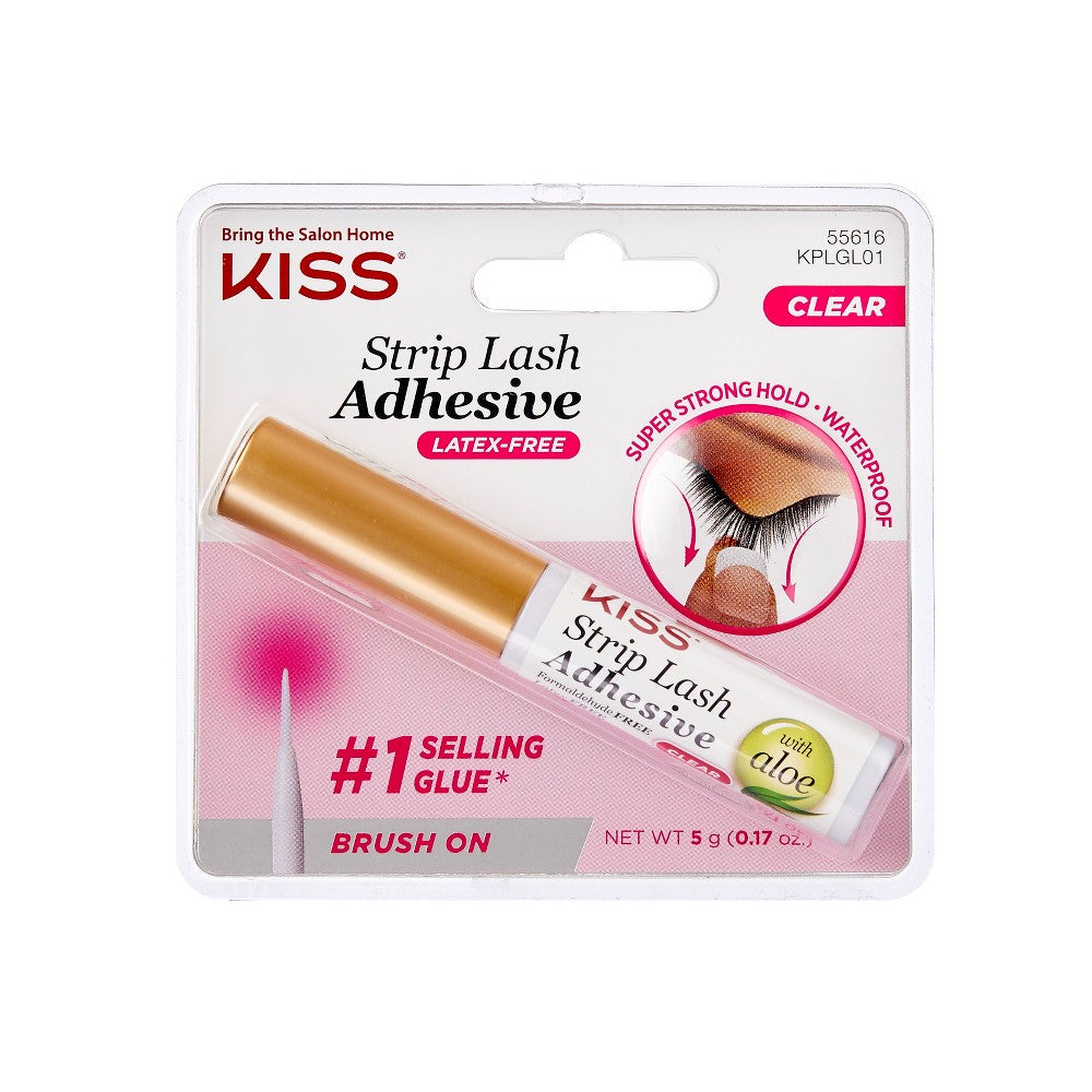 KISS 24 Hour Strip Eyelash Adhesive – Clear – 5 g – one retail unit