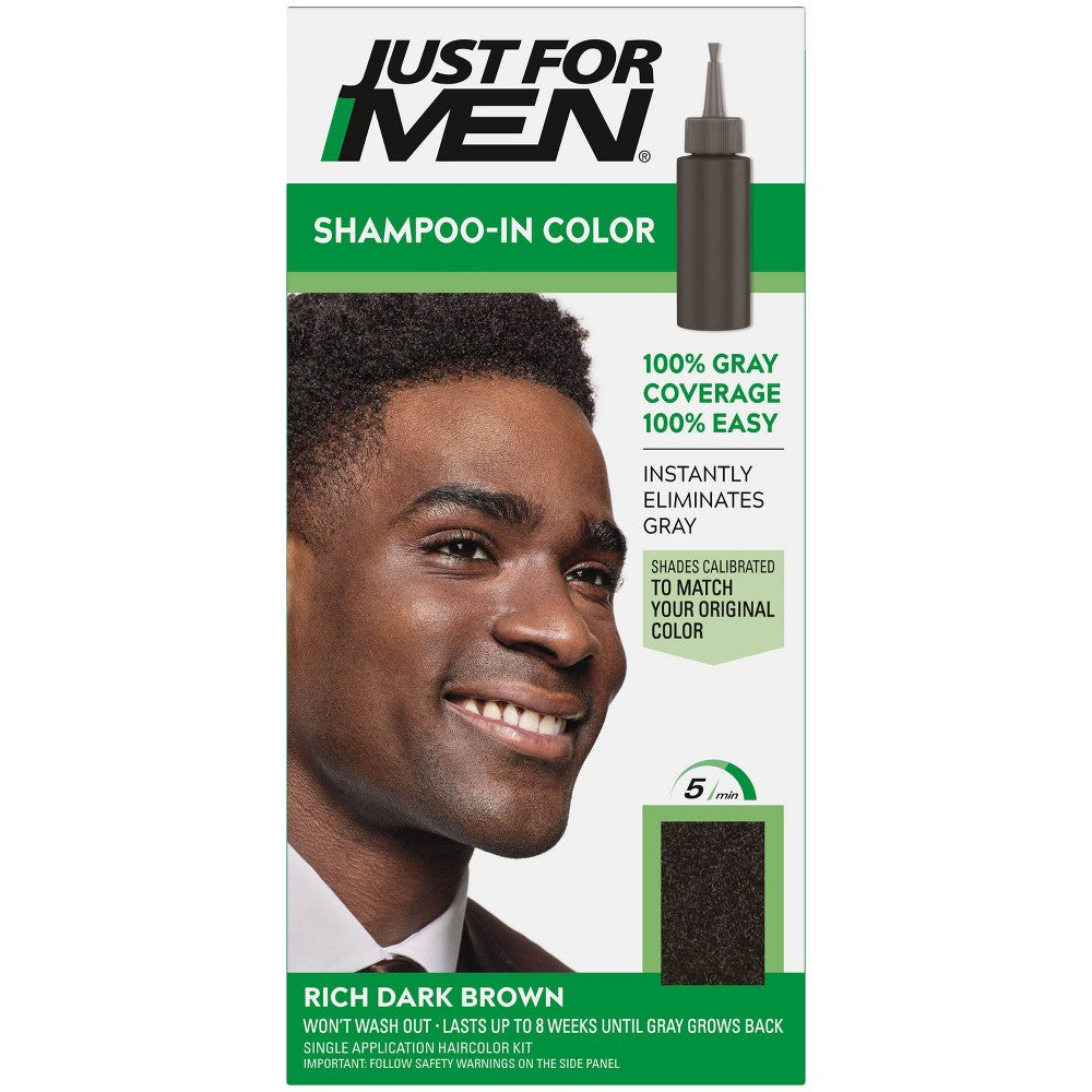 Just For Men Shampoo-In Hair Color – H-47 Rich Dark Brown product image