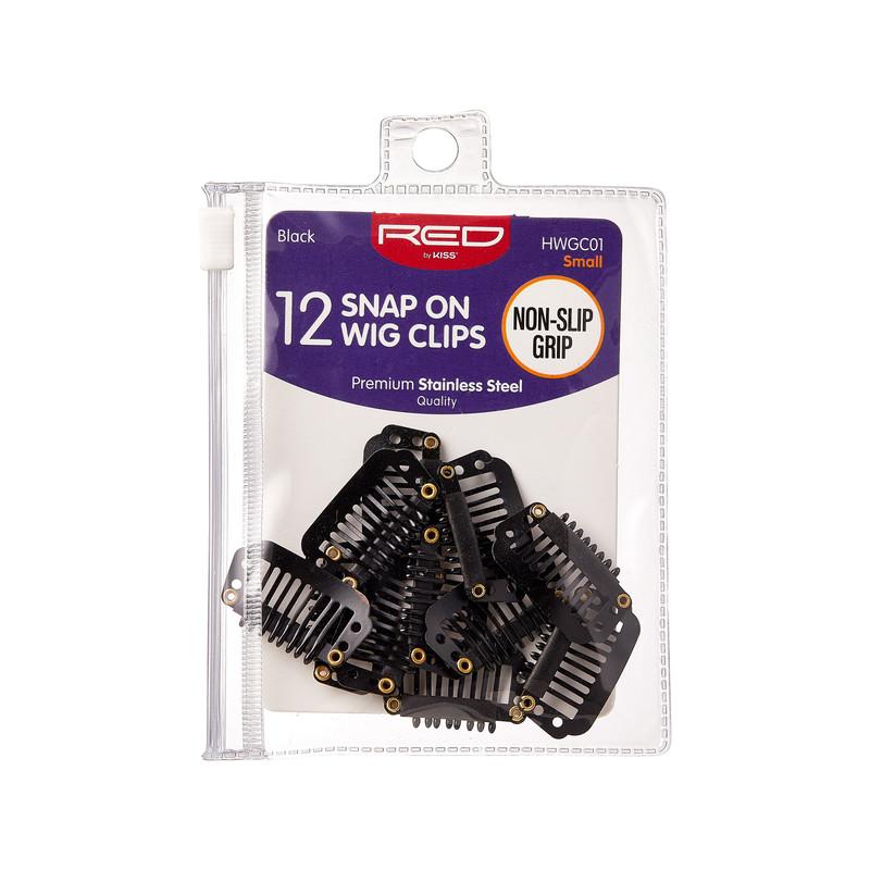 RED by Kiss Snap-On Wig Clips – 12 Count – Black / Small product image