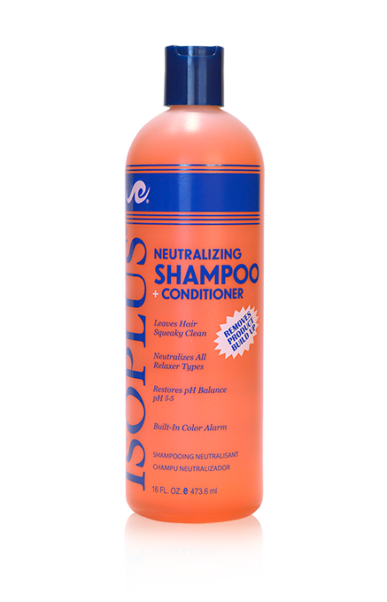 Isoplus Neutralizing Shampoo plus Conditioner with Color Alarm 16 oz bottle on white background
