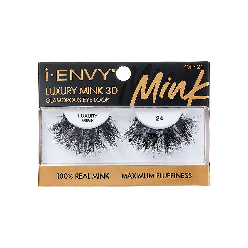 i-ENVY Luxury Mink Strip Lashes – 20mm – #24 – one retail package