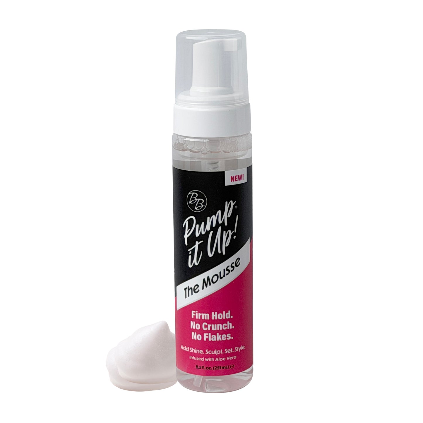 Bronner Bros Pump It Up! The Mousse – 8.5 oz pump bottle on white background