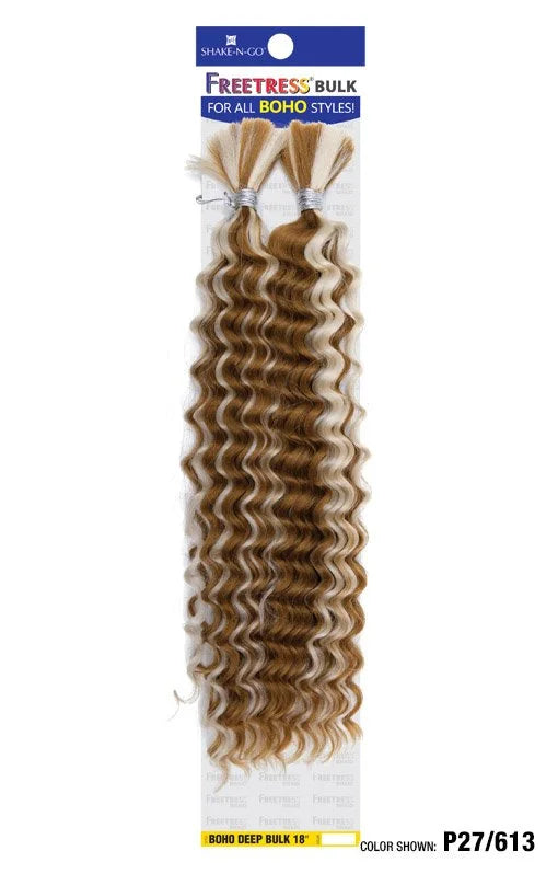 FreeTress Boho Deep Bulk Synthetic Braiding Hair – 18″ – P27/613 – Honey Blonde / Platinum Blend – one retail package