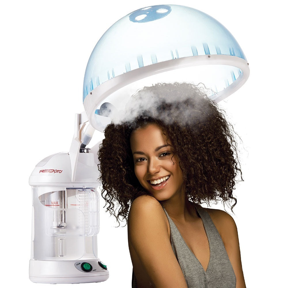 RED by KISS Hair Therapy 2-in-1 Hair & Facial Steamer – Default Title – one unit with included attachments