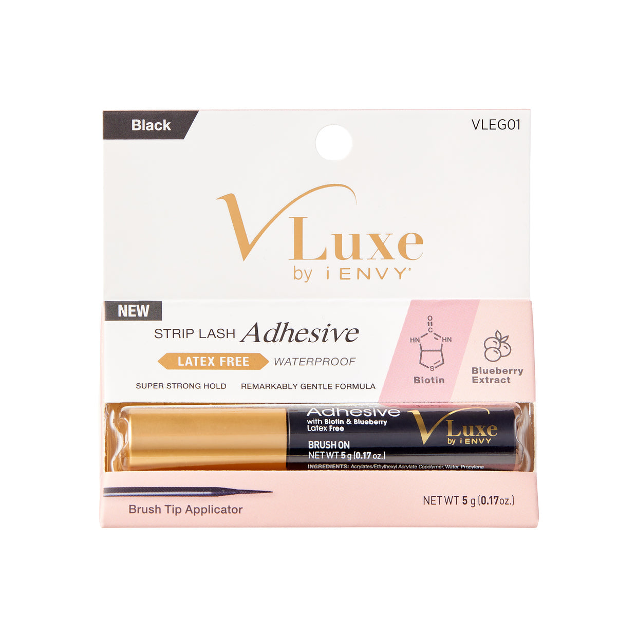 VLuxe Biotin Strip Lash Glue – Black – one retail unit