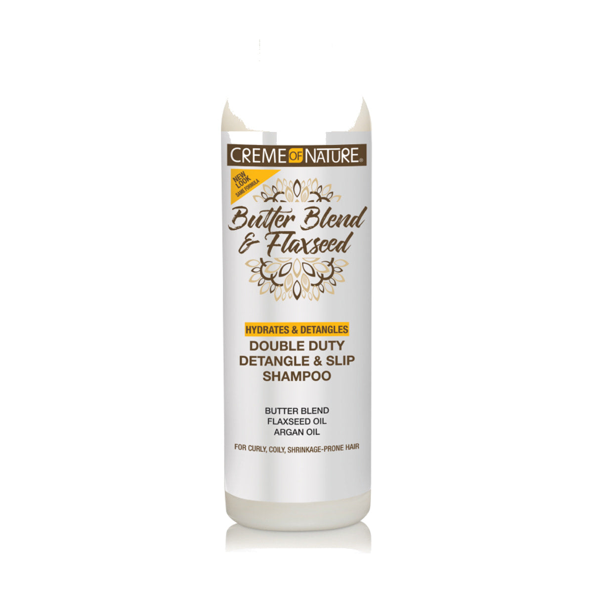 Crème of Nature Butter Blend & Flaxseed Double Duty Detangle & Slip Shampoo – 12 oz product image on white background