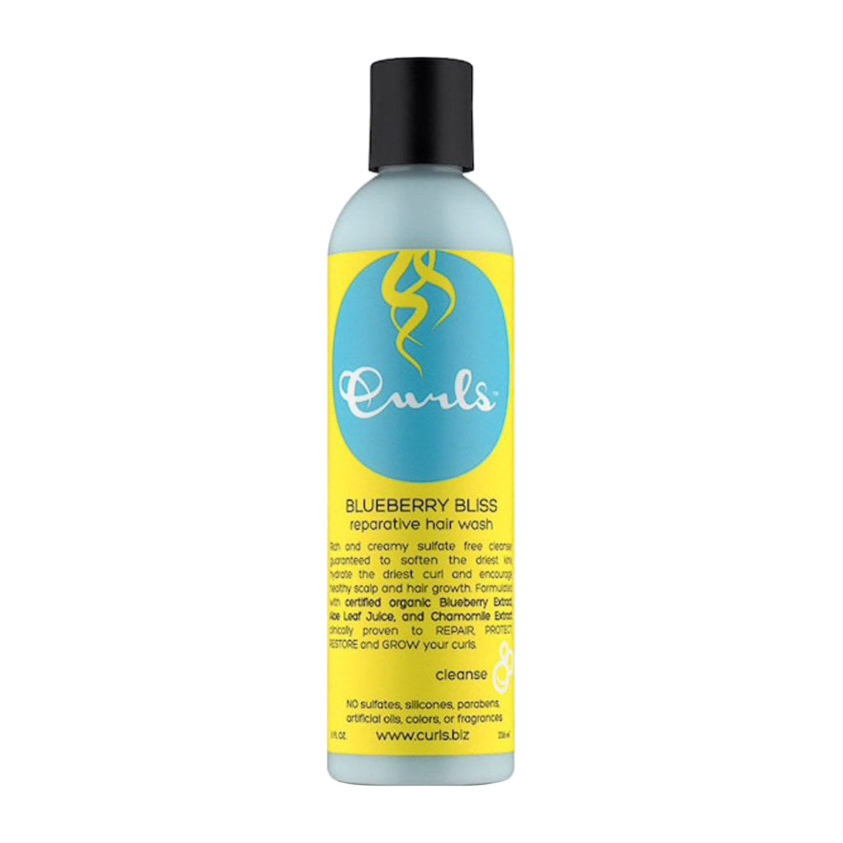 CURLS Blueberry Bliss Reparative Hair Wash – 8 oz product image on white background