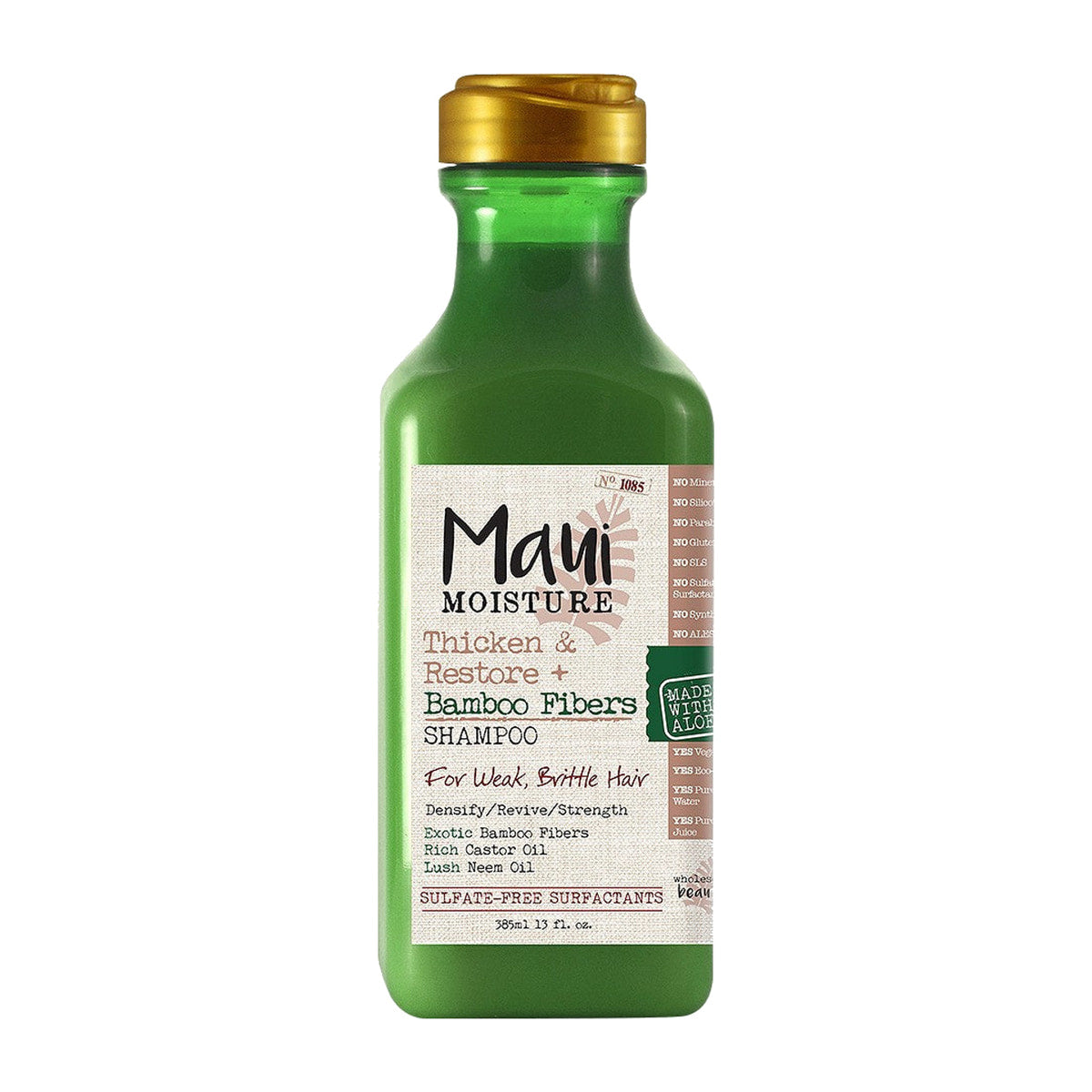 Maui Moisture Thicken & Restore + Bamboo Fibers Shampoo – 13 oz product image on white background