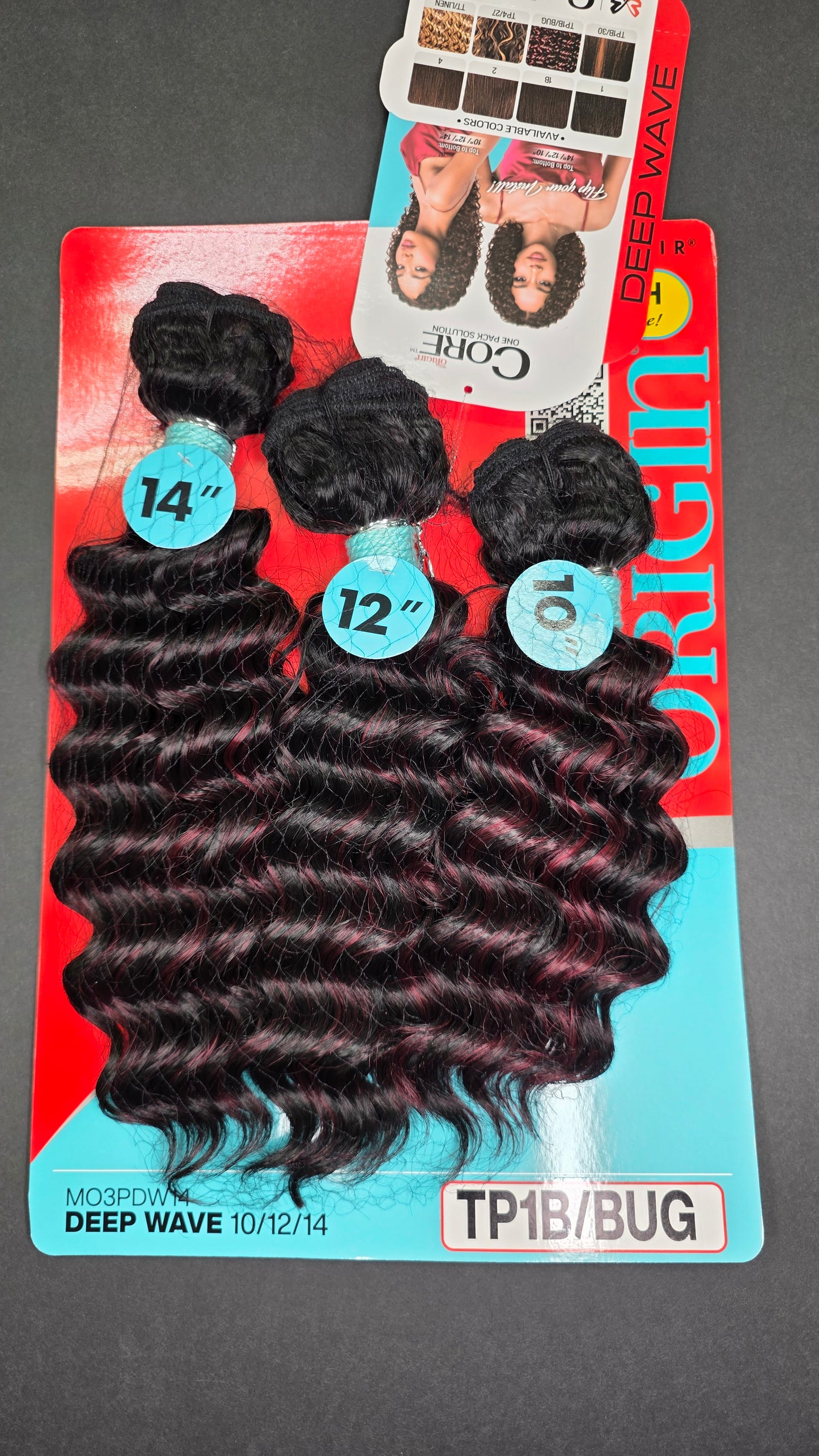 Bobbi Boss Core 3 Bundle Pack Color TP1B/Burgundy Deep Wave