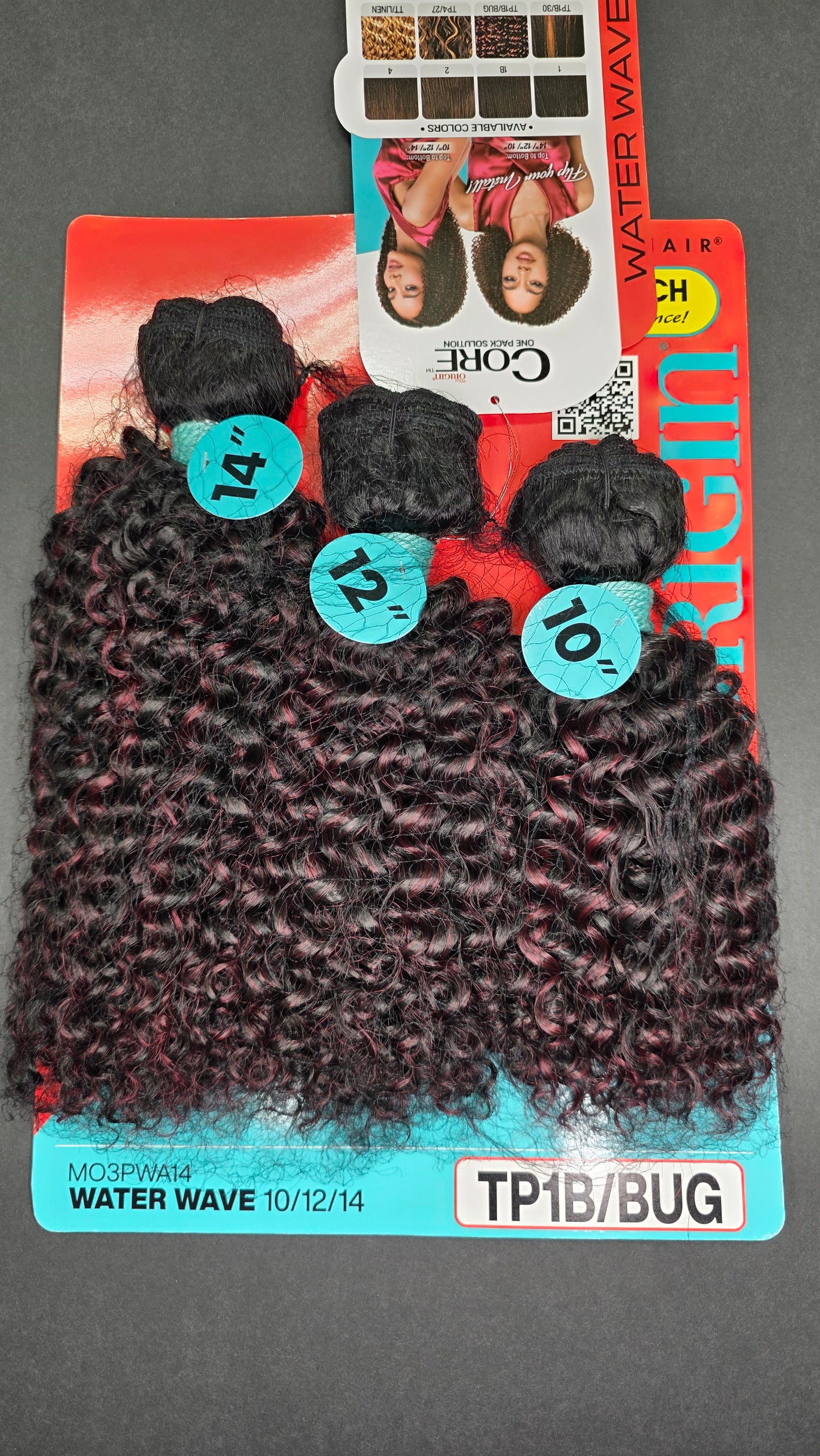 Bobbi Boss Core 3 Bundle Pack Color TP1B/Burgundy Water Wave