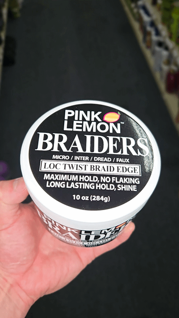Pink Lemon Loc Twist Braid Edge Gel