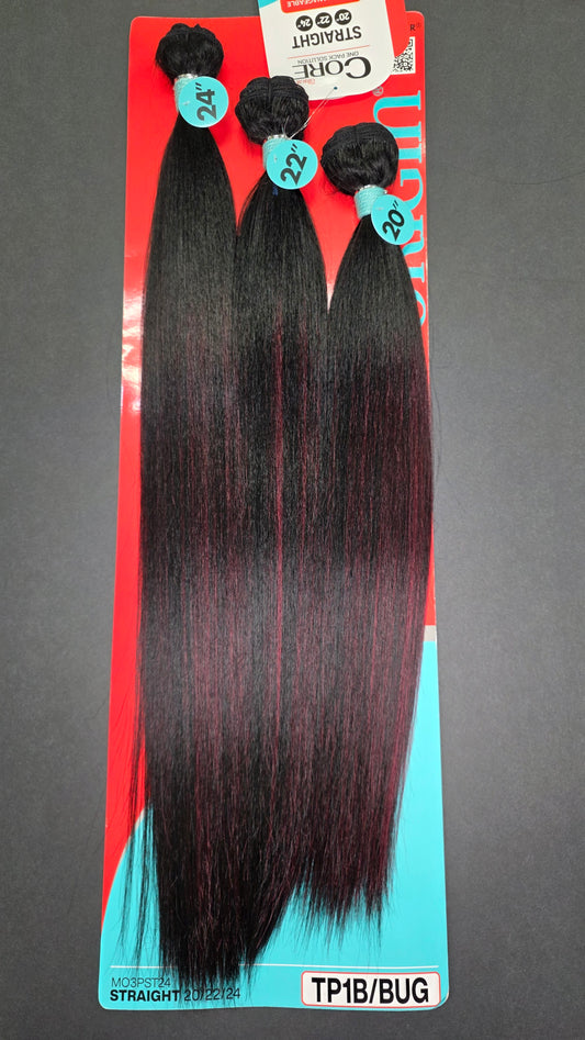 Bobbi Boss Core 3 Bundle Pack Color TP1B/Burgundy Straight