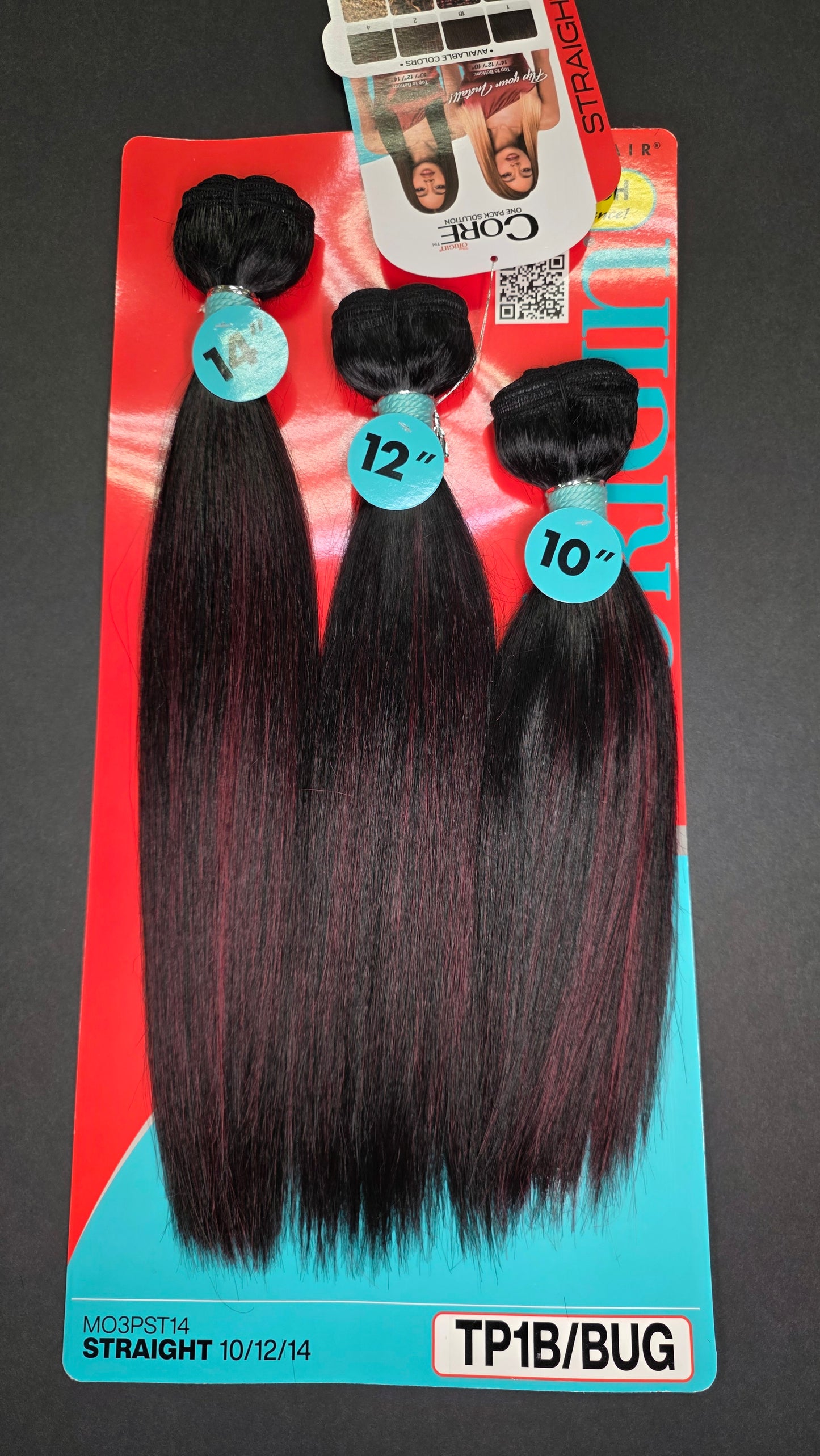Bobbi Boss Core 3 Bundle Pack Color TP1B/Burgundy Straight