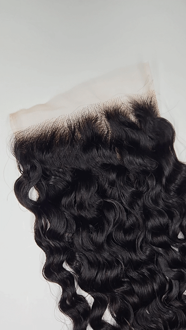 HD Invisible Lace 5x5 Virgin Closure with Bleached Knots – Burmese Curl