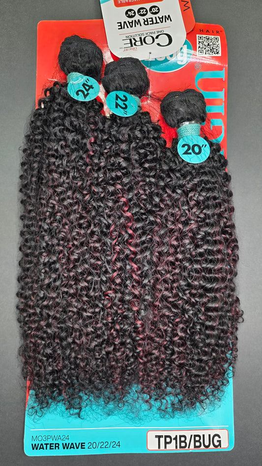 Bobbi Boss Core 3 Bundle Pack Color TP1B/Burgundy Water Wave