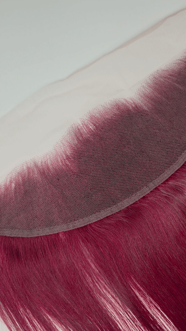 Virgin Transparent 13x4 Closure – Straight – Burgundy