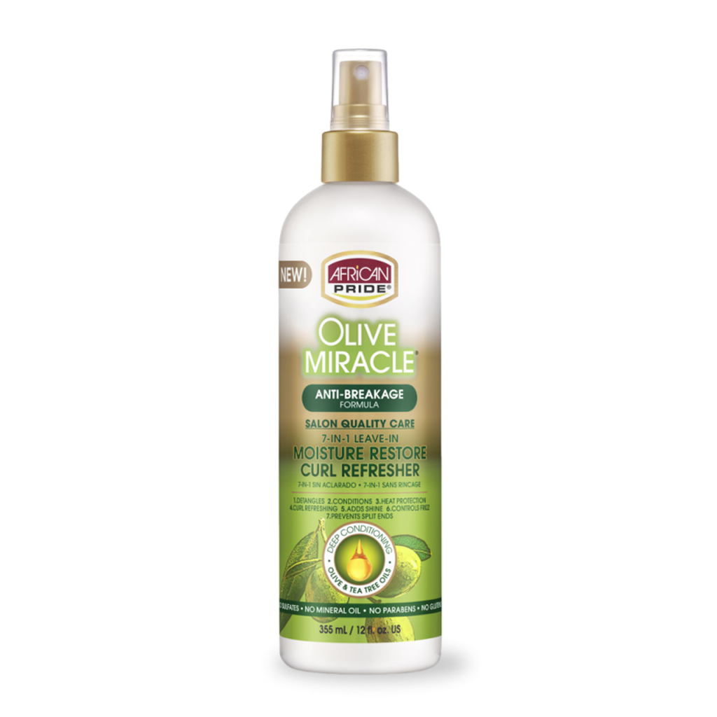African Pride Olive Miracle Moisture Restore Curl Refresher – 12 oz