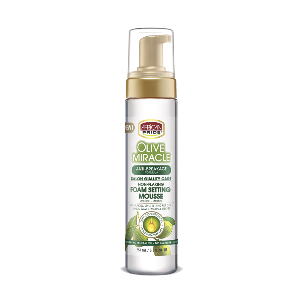 African Pride Olive Miracle Foam Setting Mousse – 8.5 oz