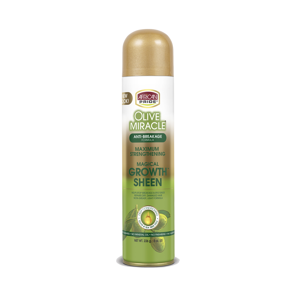African Pride Olive Miracle Growth Sheen – 8 oz