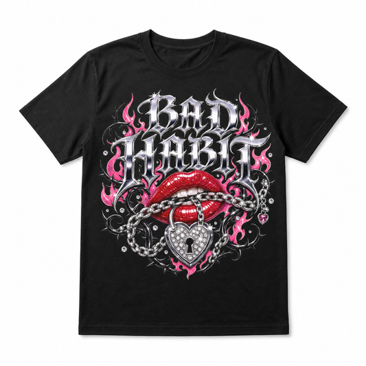 Bad Habit Lips & Lock Tee