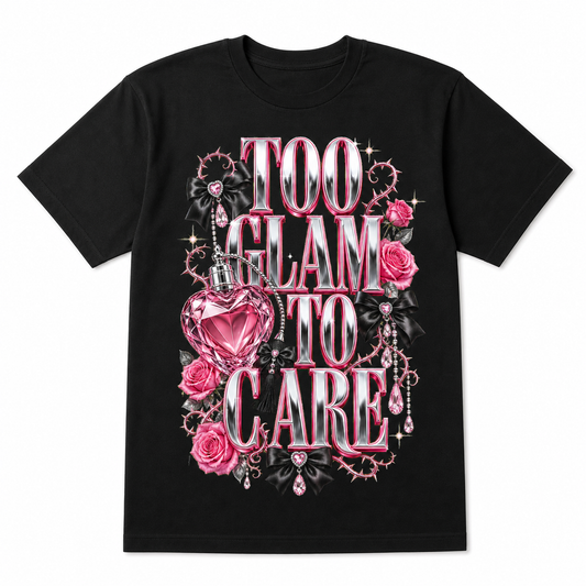 Too Glam to Care Perfume Tee
