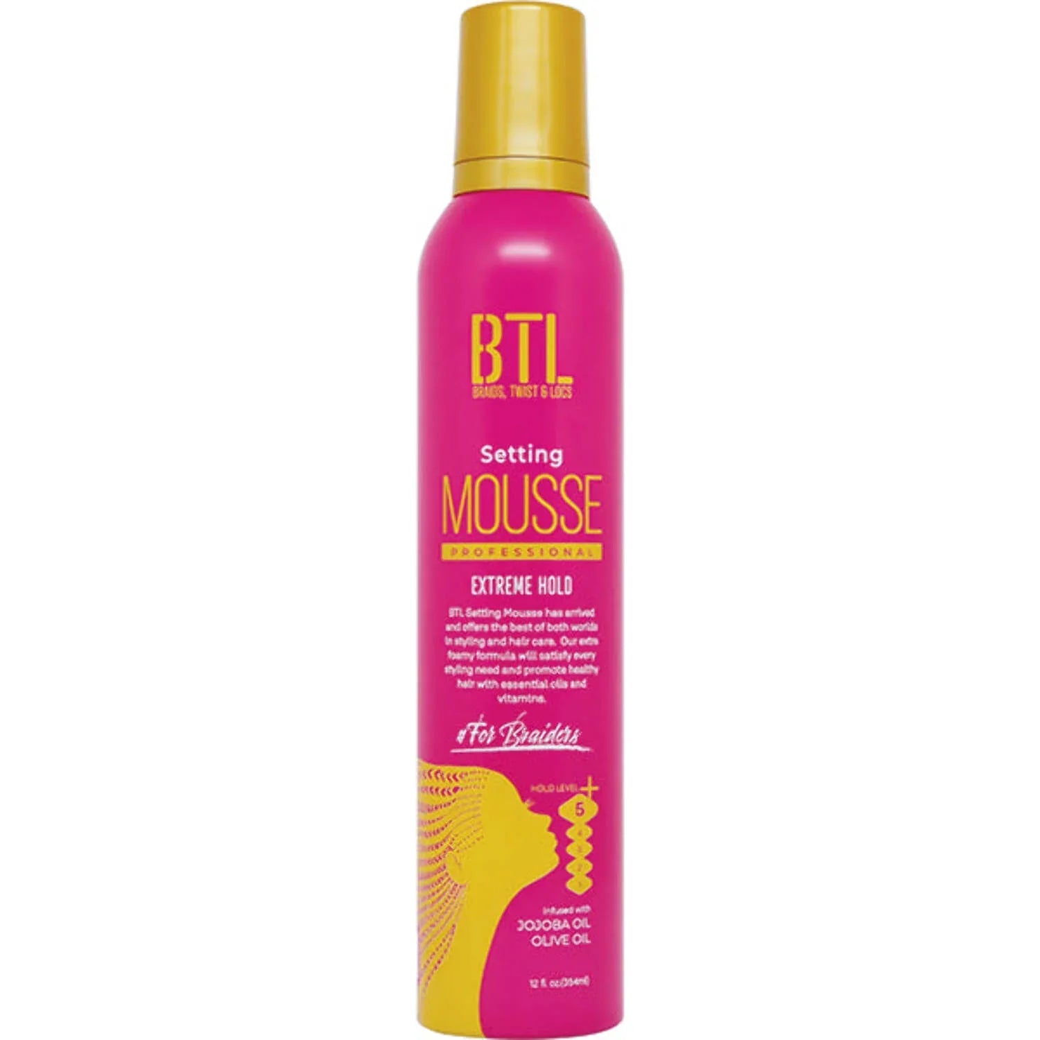 BTL Professional Setting Mousse – 12 oz – Extreme Hold – 12 oz