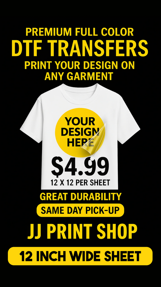 Build Your Own DTF Gang Sheet 12 INCHES (Same-Day Available)