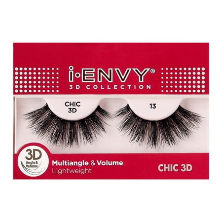 i-ENVY 3D Collection Strip Lashes – Chic 13 – one retail unit