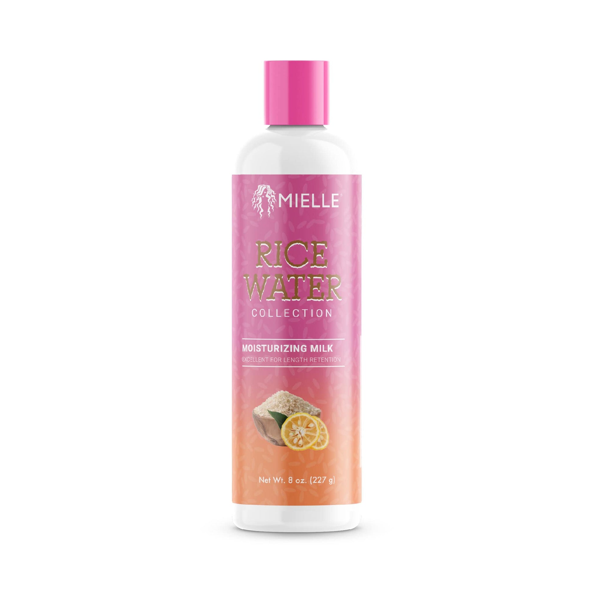 Mielle Rice Water Hair Moisturizing Milk 8 fl oz bottle on white background