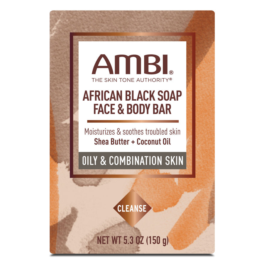 Ambi African Black Soap Face & Body Bar – 5.3 oz