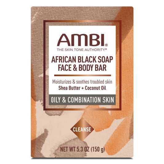 Ambi African Black Soap Face & Body Bar – 5.3 oz