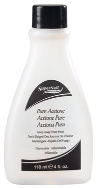 SuperNail Pure Acetone Polish Remover – 4 oz – one retail package
