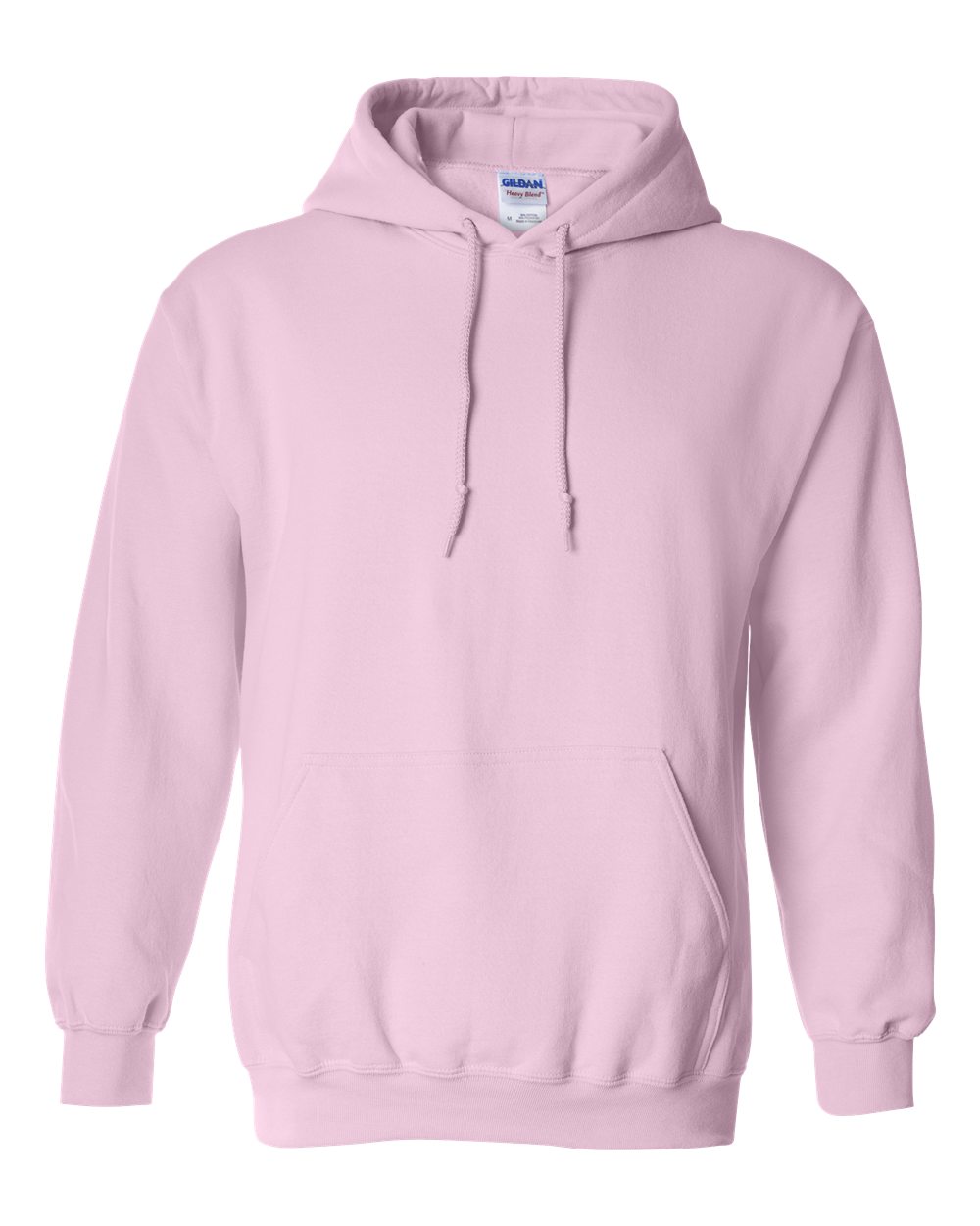 Gildan 18500 blank hooded sweatshirt in Light Pink, front view