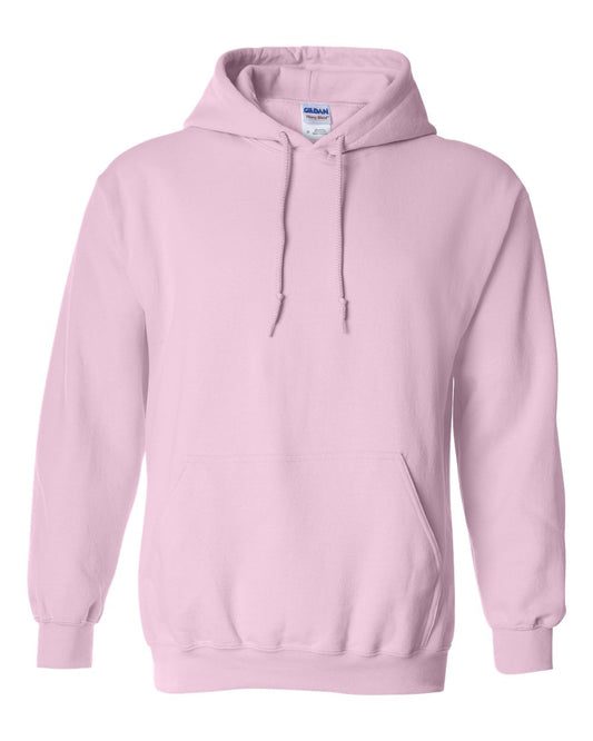 Gildan 18500 blank hooded sweatshirt in Light Pink, front view