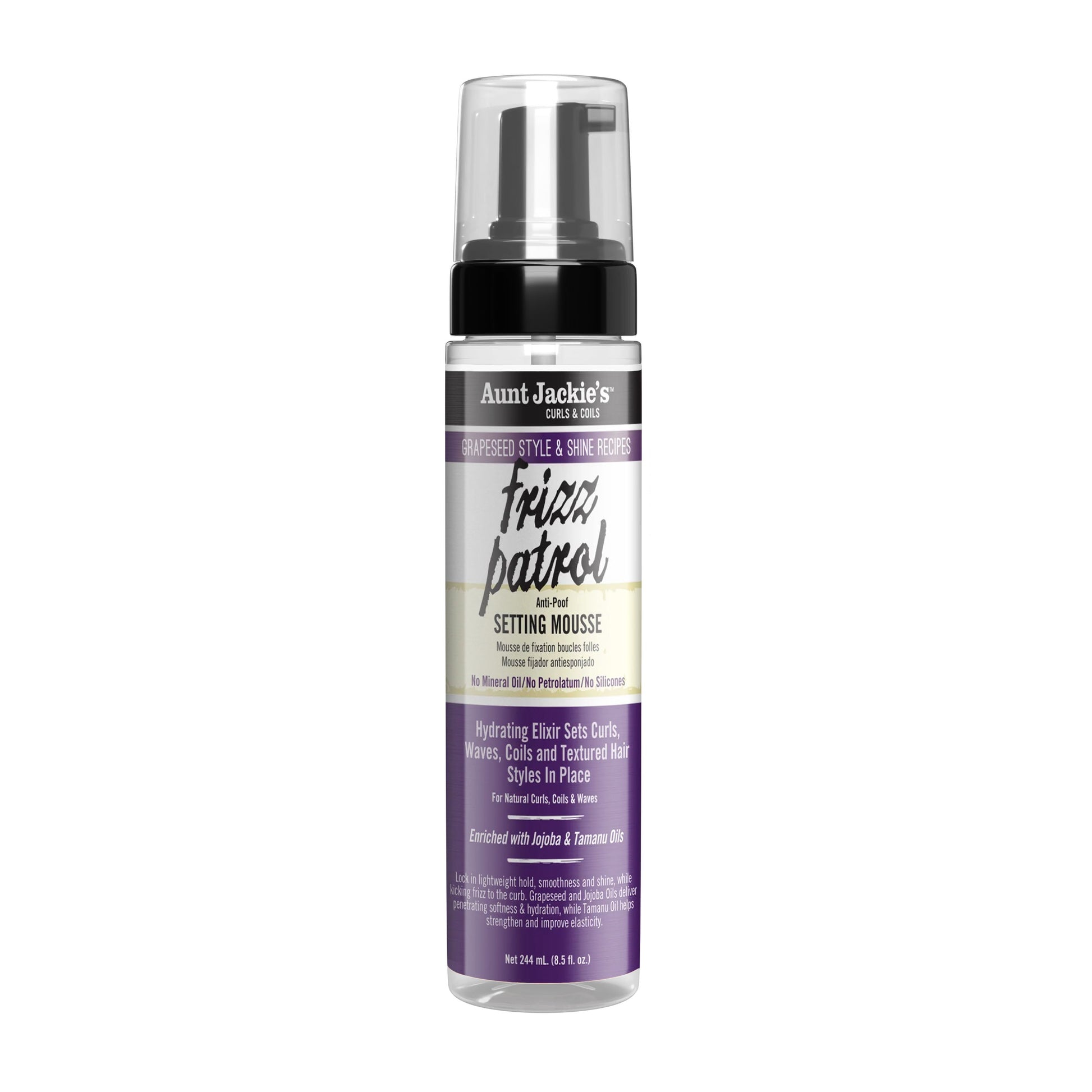 Aunt Jackie's Grapeseed Frizz Patrol Setting Mousse – 8.5 oz product image