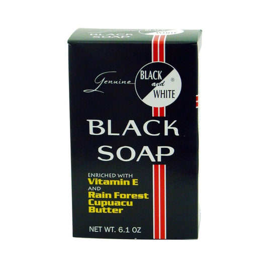 Black & White Botanical Cleansing Soap – 6.1 oz – Black Soap with Vitamin E & Cupuaçu Butter product image