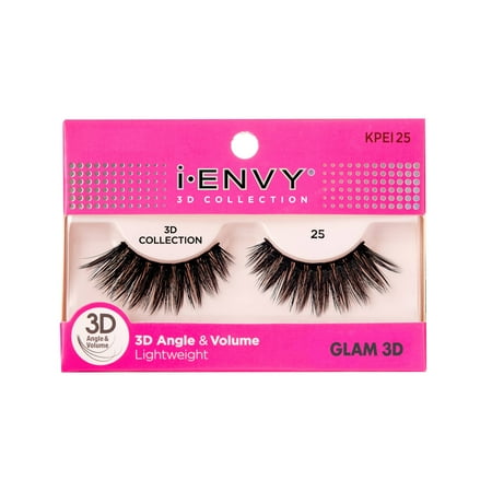 i-ENVY 3D Collection Strip Lashes – Glam 25 – one retail unit