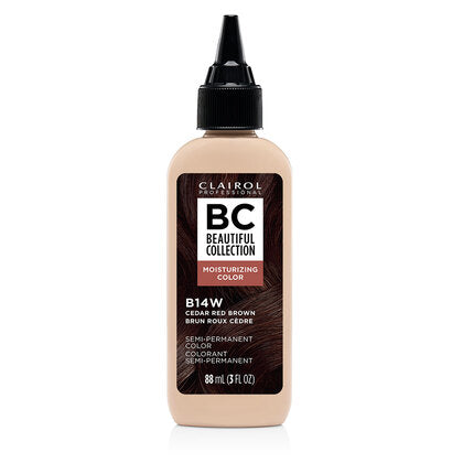 Clairol Professional Beautiful Collection 14W Cedar Red Brown 3 oz bottle on white background